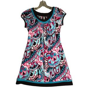 My Michelle Girls Mod Pop Graphic Print Cap Sleeve Dress Size 14